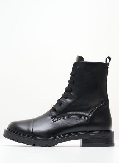 Γυναικεία Flats K4.135 Μαύρο Δέρμα Makis Kotris