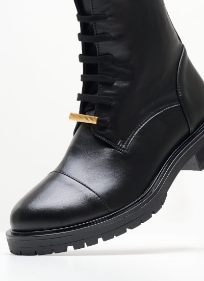 Γυναικεία Flats K4.135 Μαύρο Δέρμα Makis Kotris