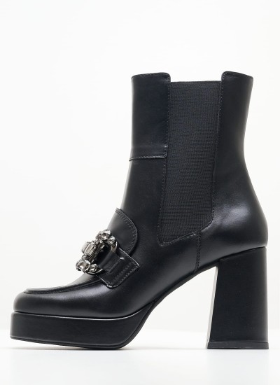 Γυναικεία Flats K4.135 Μαύρο Δέρμα Makis Kotris