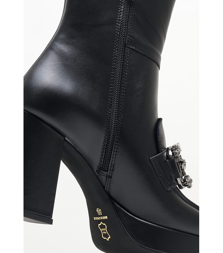 Women Boots 18.047 Black Leather MAKIS KOTRIS