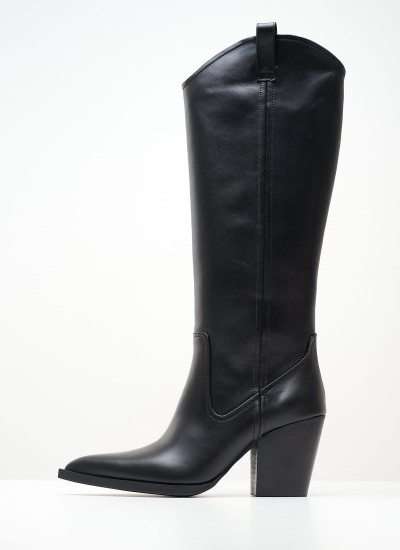Γυναικεία Flats K4.135 Μαύρο Δέρμα Makis Kotris