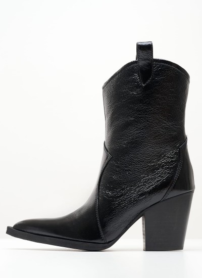 Γυναικεία Flats K4.135 Μαύρο Δέρμα Makis Kotris