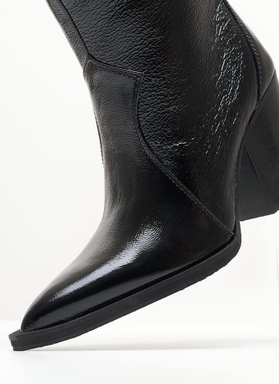 Γυναικεία Flats K4.135 Μαύρο Δέρμα Makis Kotris