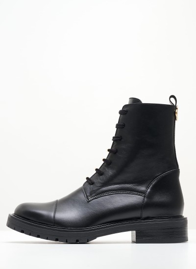 Γυναικεία Flats K4.135 Μαύρο Δέρμα Makis Kotris