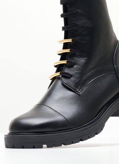 Γυναικεία Flats K4.135 Μαύρο Δέρμα Makis Kotris