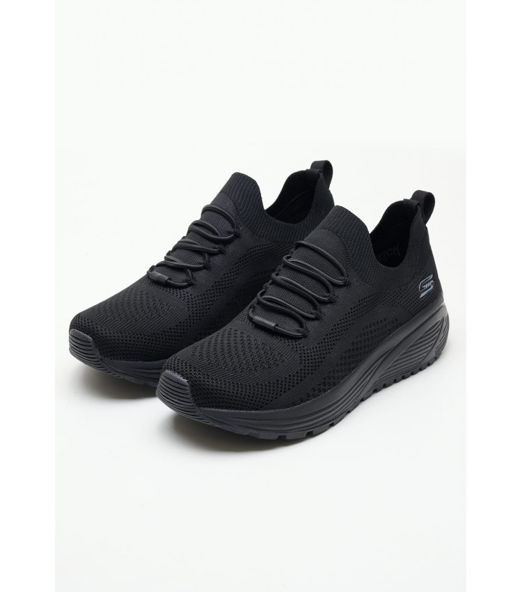 Γυναικεία Παπούτσια Casual 117027 Μαύρο Ύφασμα Skechers