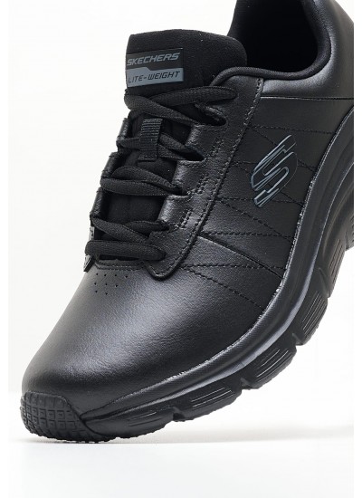 Women Casual Shoes 149473 Black Leather Skechers