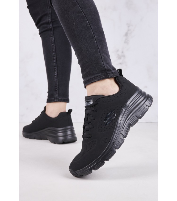 Γυναικεία Παπούτσια Casual 149748 Μαύρο ECOleather Skechers