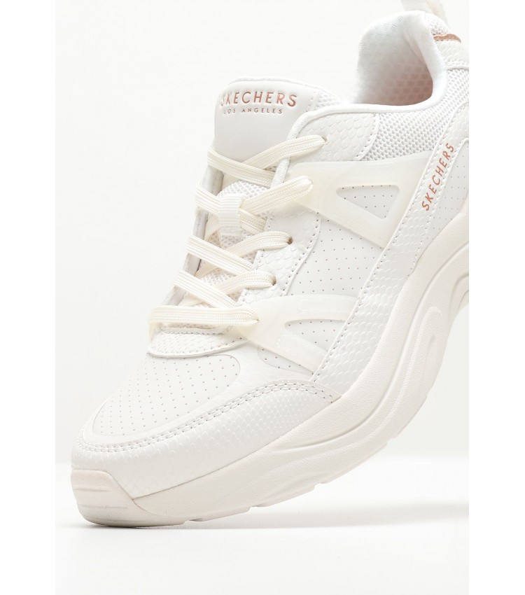 Women Casual Shoes 177576 White ECOleather Skechers