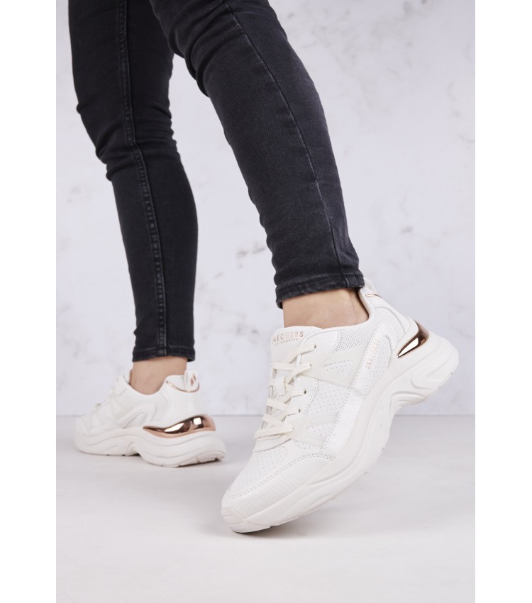 Women Casual Shoes 177576 White ECOleather Skechers
