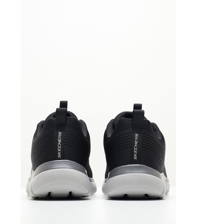 Ανδρικά Παπούτσια Casual 232395.Ch Μαύρο Ύφασμα Skechers