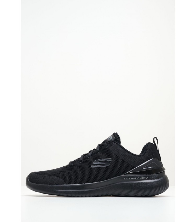 Ανδρικά Παπούτσια Casual 232670 Μαύρο Ύφασμα Skechers