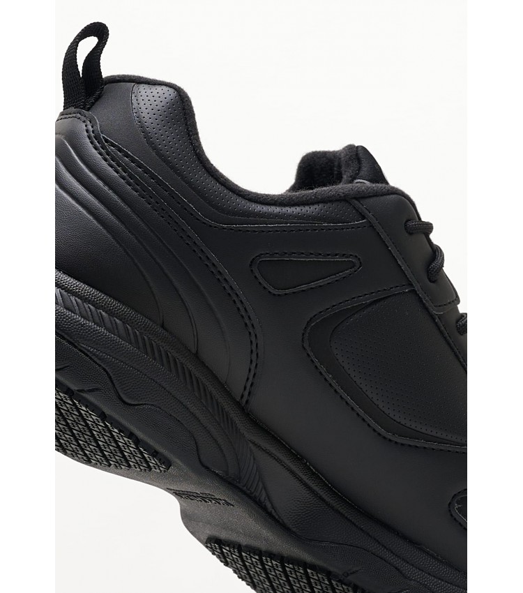 Ανδρικά Παπούτσια Casual 77111D Μαύρο ECOleather Skechers