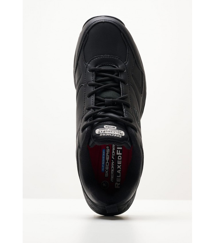 Men Casual Shoes 77111D Black ECOleather Skechers