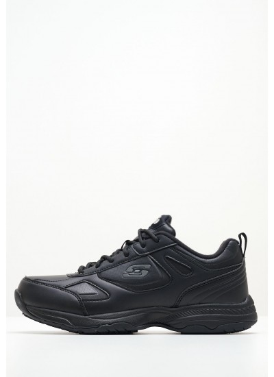 Women Casual Shoes 77200 Black ECOleather Skechers