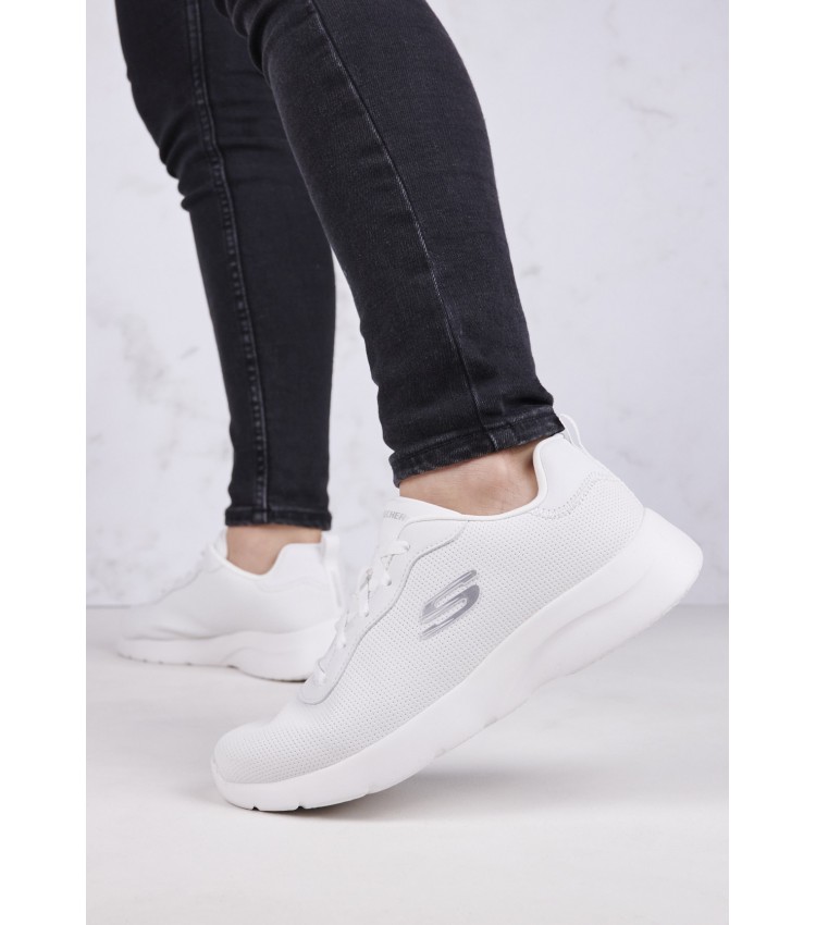 Women Casual Shoes 88888368 White ECOleather Skechers