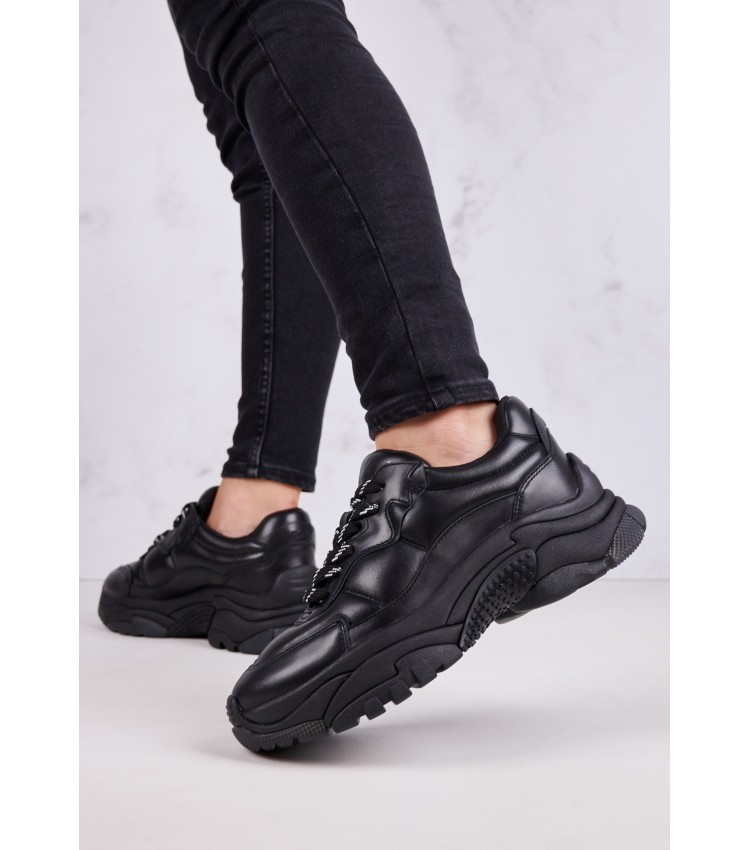 Women Casual Shoes Air Black Leather Ash