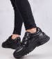 Women Casual Shoes Air Black Leather Ash