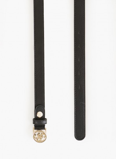 Women Belts Flora Black Leather Pepe Jeans