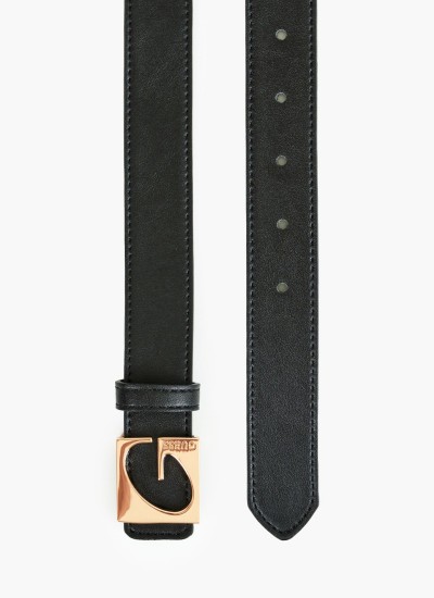 Women Belts Flora Black Leather Pepe Jeans