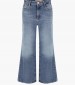 Women Trousers Ankle.Wide Blue Cotton Guess