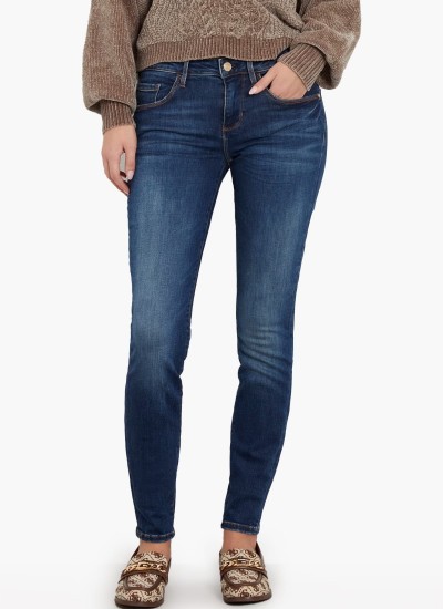 Γυναικεία Παντελόνια Dua Μπλε Βαμβάκι Pepe Jeans
