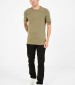 Men T-Shirts Basic.Pima Olive Cotton Guess