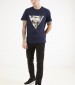 Men T-Shirts Bsc.Emb DarkBlue Cotton Guess