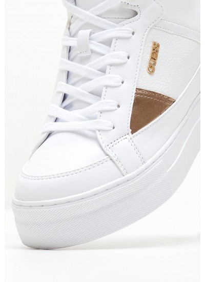 Women Casual Shoes Fridan.2 White ECOleather Guess