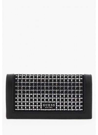 Γυναικείες Τσάντες Gilded.Clutch Μαύρο ECOleather Guess