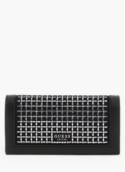 Γυναικείες Τσάντες Gilded.Clutch Μαύρο ECOleather Guess