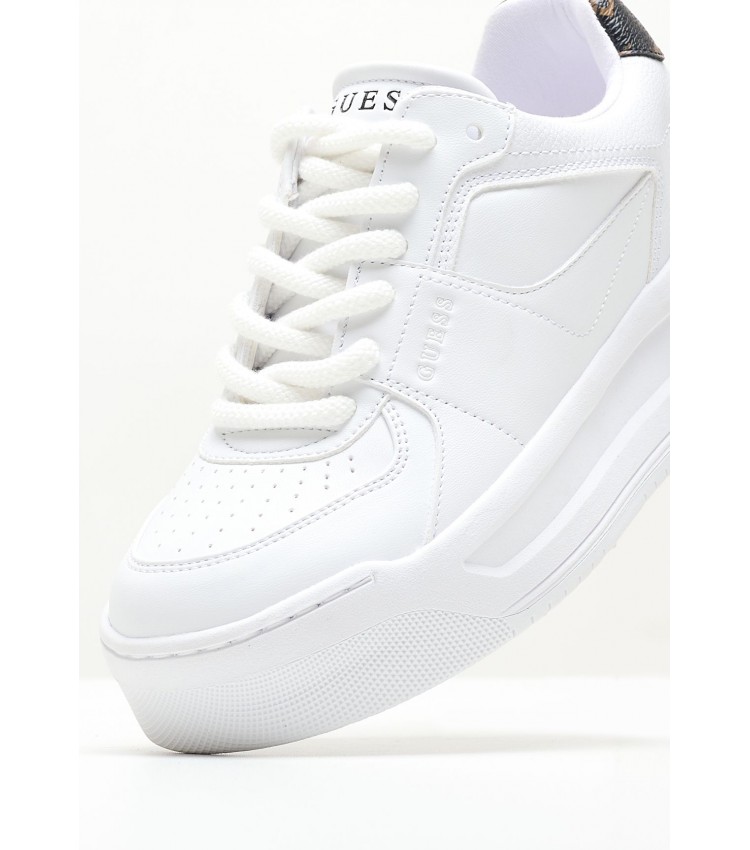 Women Casual Shoes Lemmer White ECOleather Guess