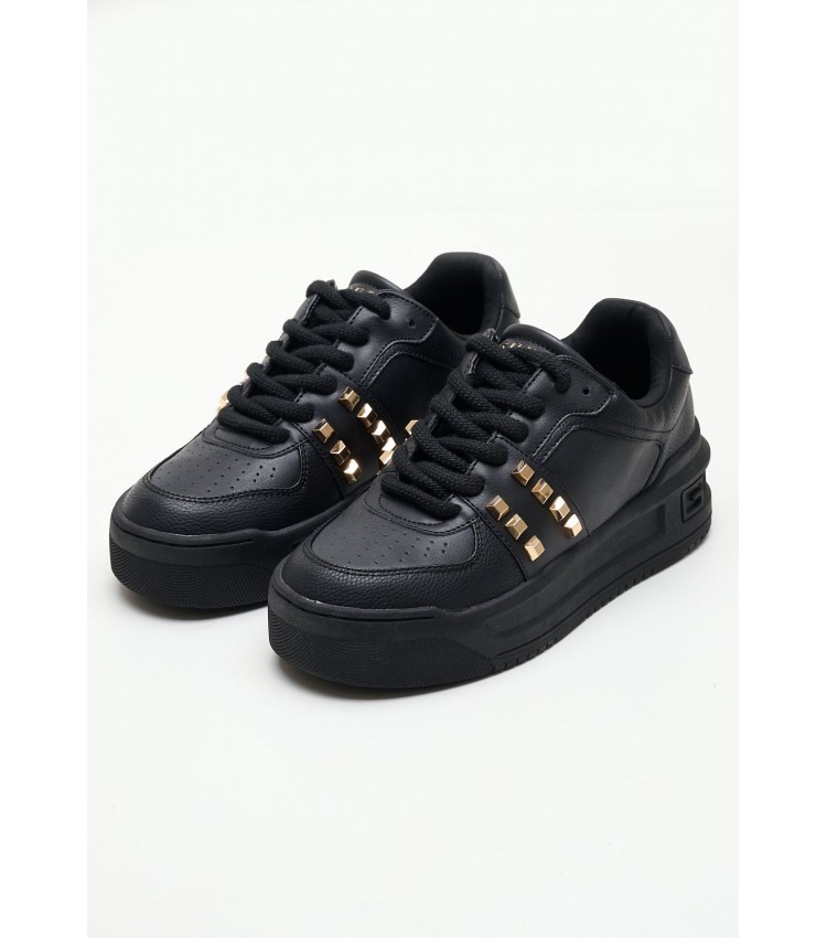 Women Casual Shoes Lemstud Black ECOleather Guess