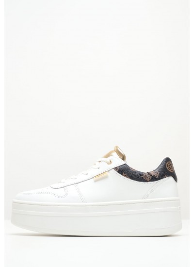 Γυναικεία Παπούτσια Casual Massel.2 Μαύρο Δέρμα Guess