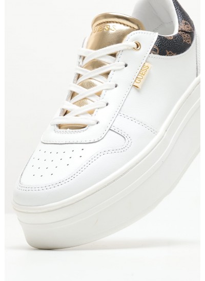 Γυναικεία Παπούτσια Casual Massel.2 Μαύρο Δέρμα Guess