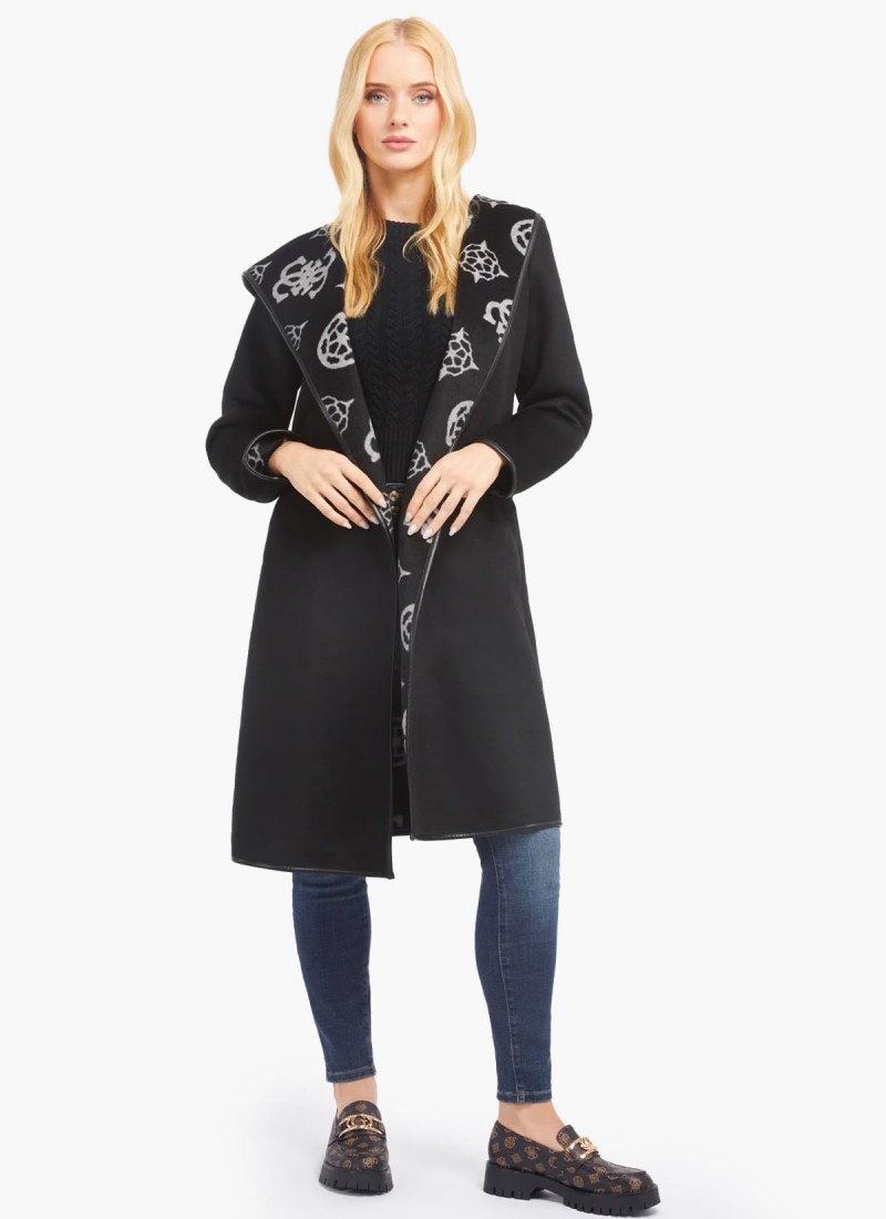 Guess MATHILDE JACKET Black - Free delivery  Spartoo NET ! - Clothing  Duffel coats Women USD/$208.80