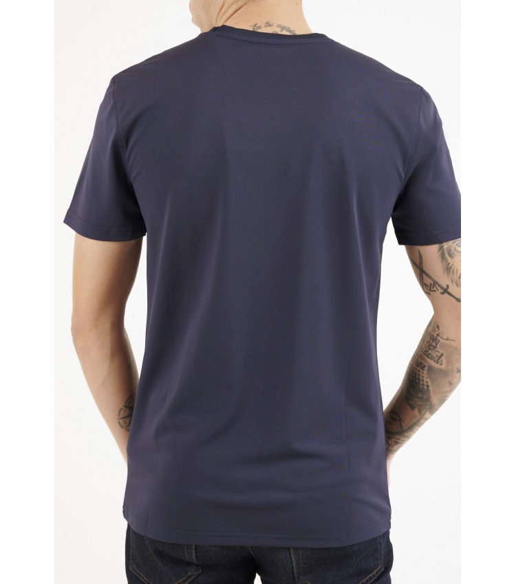 Men T-Shirts New.Tech DarkBlue Polyamide Guess