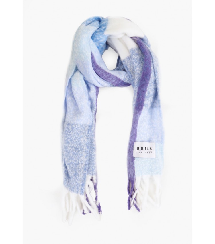 Women Scarves Scarf.Wmn Blue Polyester Guess