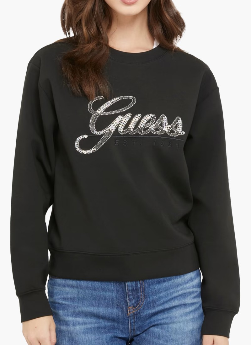 Guess multi script sweatshirt sale