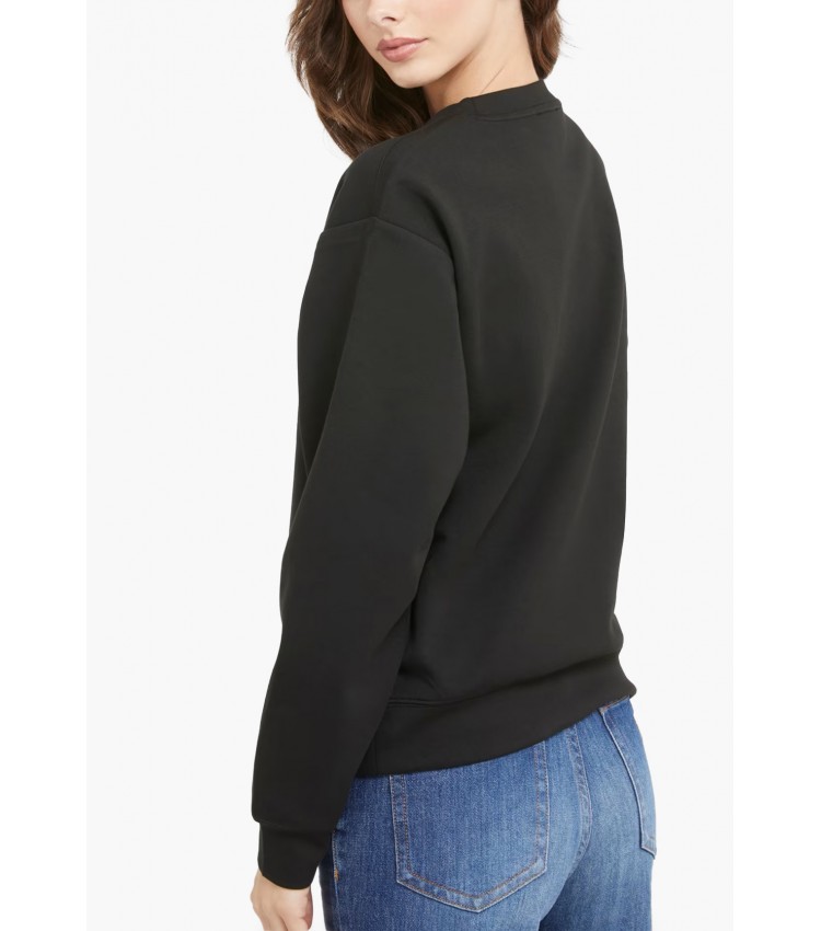 Women's Footers Script.Sweat Black Polyester Guess
