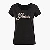 Γυναικείες Μπλούζες - Τοπ Script23 Μαύρο Βαμβάκι Guess