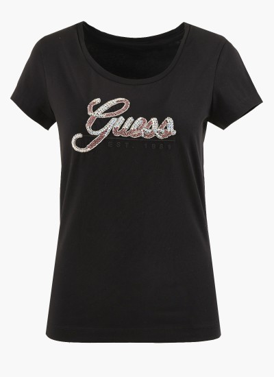 Γυναικείες Φούστες - Σορτς Suzy Μαύρο Πολυεστέρα Guess