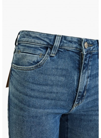 Women Trousers Sexy.23str Blue Cotton Guess