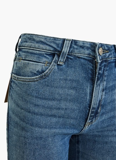 Γυναικεία Παντελόνια Dua Μπλε Βαμβάκι Pepe Jeans