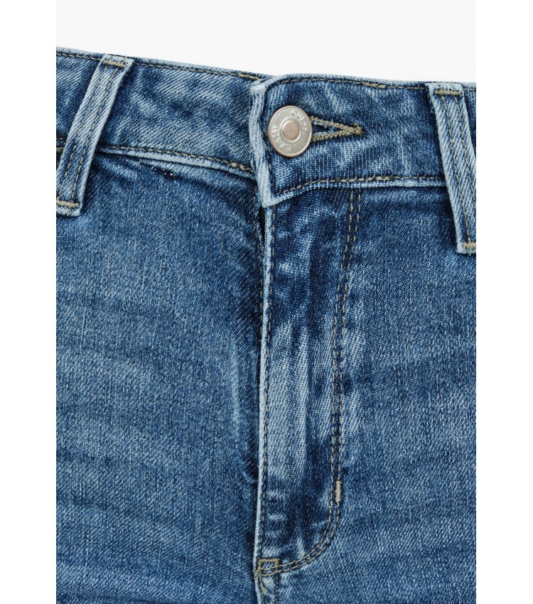Women Trousers Sexy.23str Blue Cotton Guess