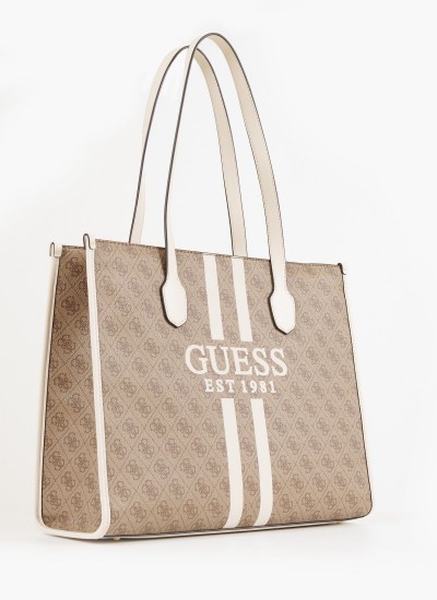 Γυναικείες Τσάντες Izzy.Hobo2 Καφέ ECOleather Guess