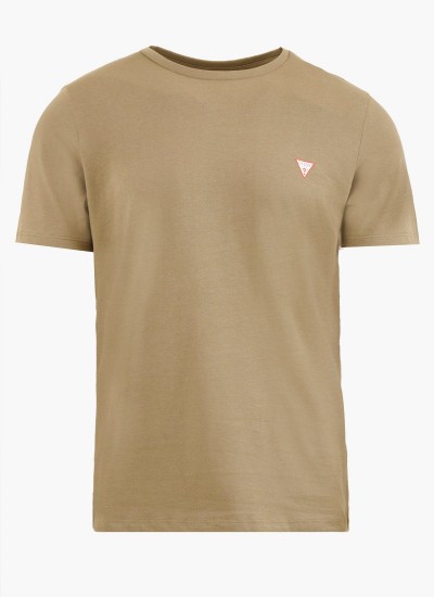 Ανδρικές Μπλούζες Abs.Tee Μαύρο Βαμβάκι Guess