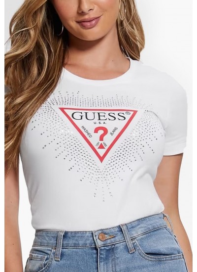 Γυναικείες Μπλούζες - Τοπ Arianna Άσπρο Πολυεστέρα Guess