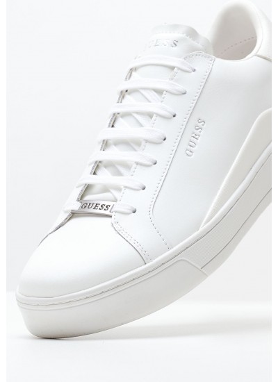 Men Casual Shoes Udine White Leather Guess