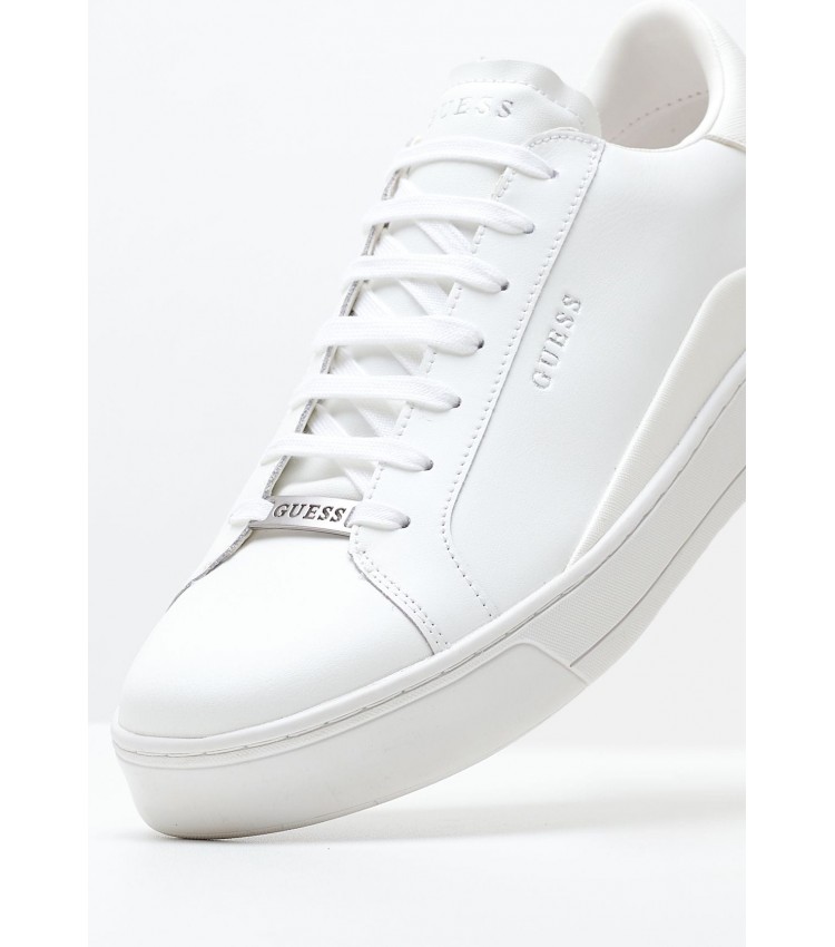 Men Casual Shoes Udine White Leather Guess